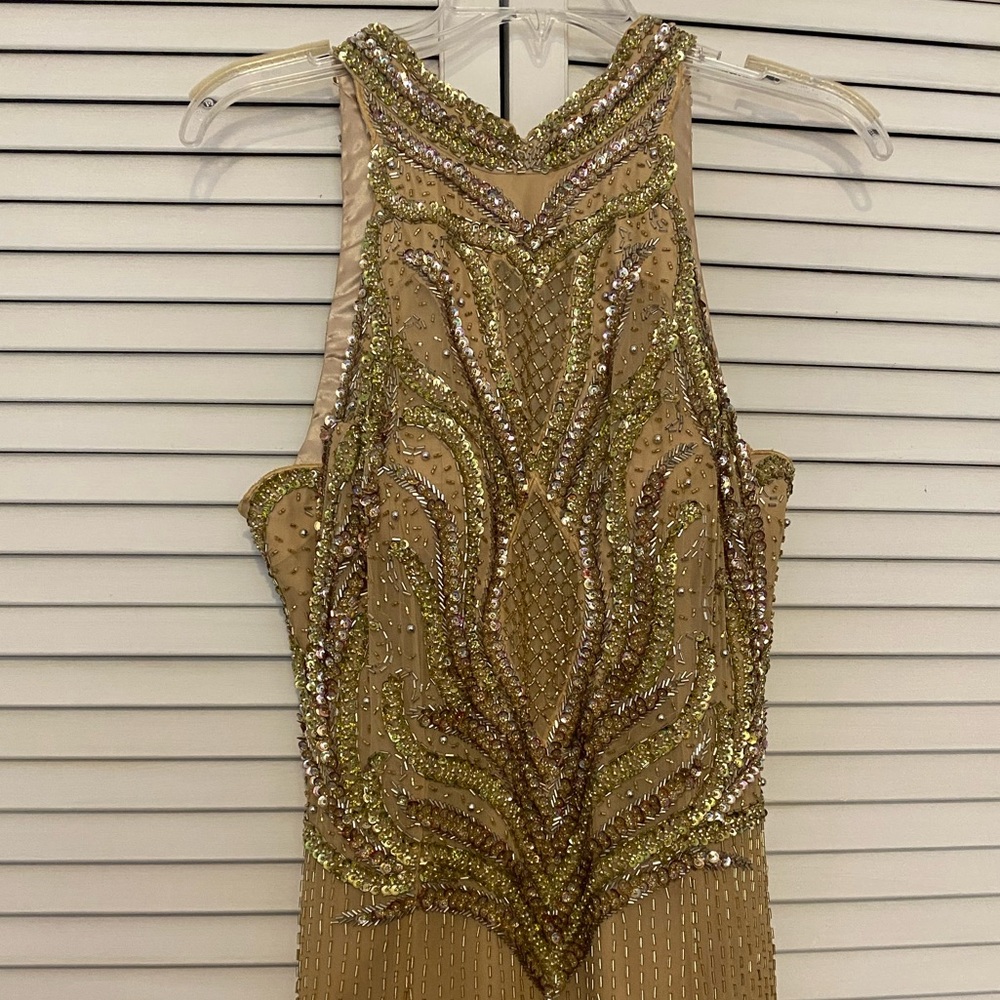 Gold Vintage Beaded Gown